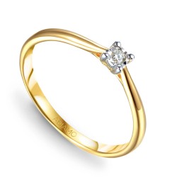 Pierścionek z diamentem (R73490 YW 0,06ct): 10 - zdjęcie: 2