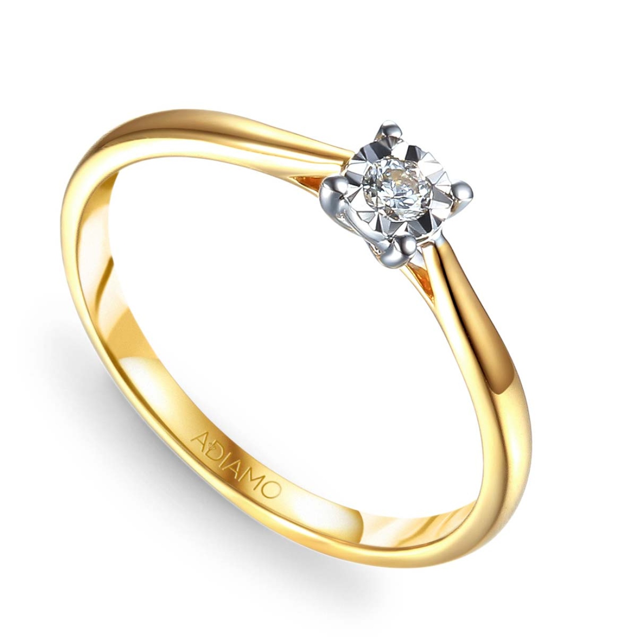 Pierścionek z diamentem (R73490 YW 0,09ct): 11