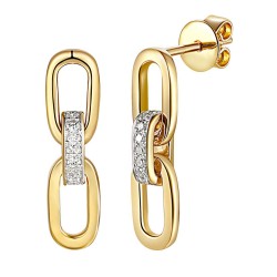 Kolczyki z diamentami (E89523 Y S) - zdjęcie: 2