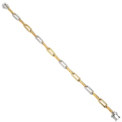 Bransoletka dwukolorowa z diamentami (B08580 YW)