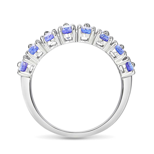 Pierścionek z tanzanitami i diamentami (R84144 W T): 10