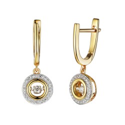 Kolczyki z diamentami (E66720 Y A 0,12ct) - zdjęcie: 2