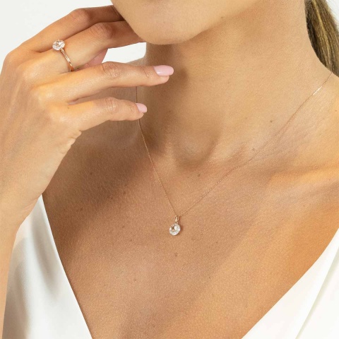 Zawieszka z morganitem i diamentami (P62900 R MR)