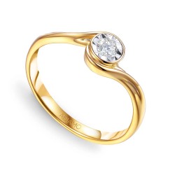 Pierścionek z diamentem (R84186 Y 0,14ct): 10 - zdjęcie: 2