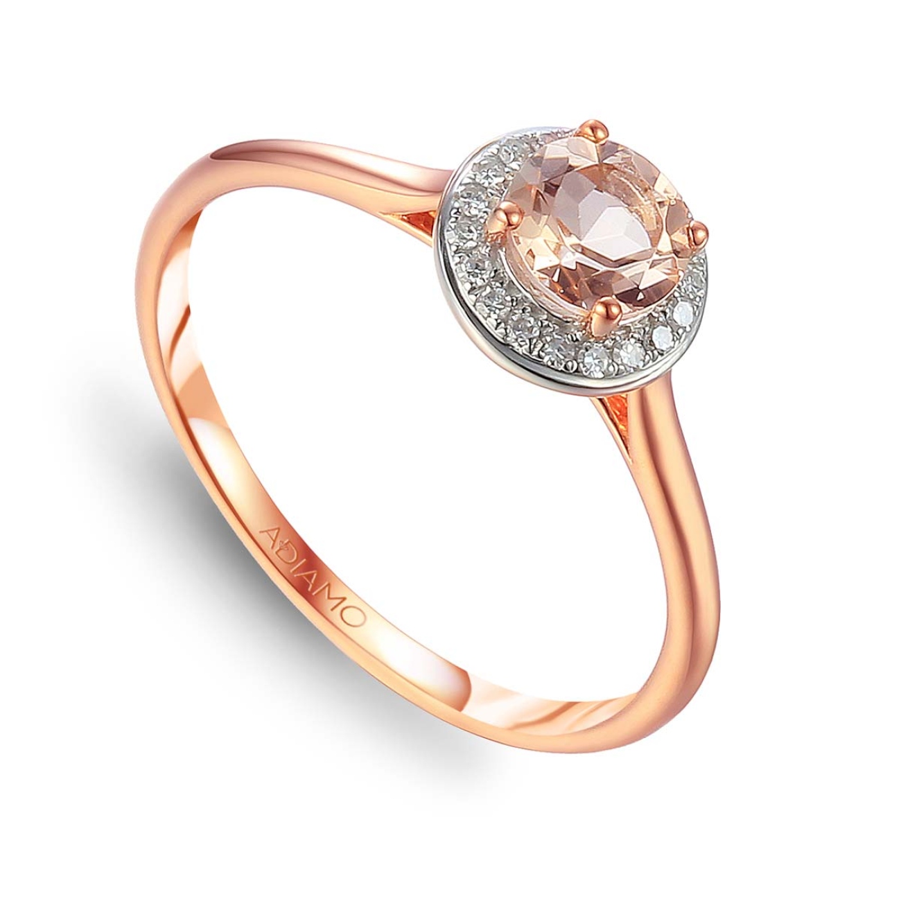 Pierścionek z morganitem i diamentami (R62900 R M MR): 13