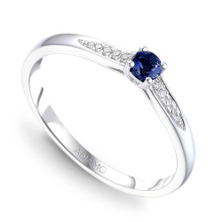 Pierścionek z szafirem i diamentami (R82443 W SA): 10 - zdjęcie: 2