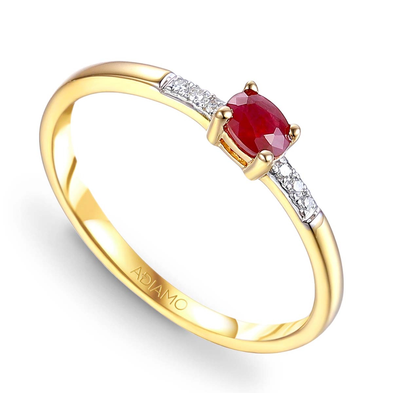 Pierścionek z rubinem i diamentami (R82446 Y RU): 10