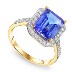 Pierścionek z tanzanitem i diamentami (R67596 Y T): 14 - zdjęcie: 2