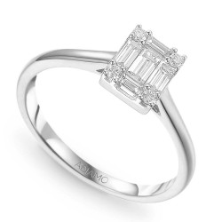 Pierścionek z diamentami (R61651 W): 7 - zdjęcie: 2