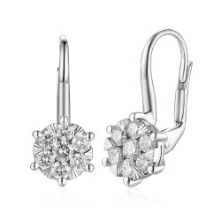 Kolczyki z diamentami (E74222 W P 0,80ct) - zdjęcie: 2