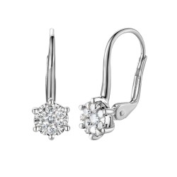 Kolczyki z diamentami (E74222 W P 0,40ct) - zdjęcie: 2