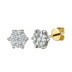 Kolczyki z diamentami (E74222 YW S 0,80ct) - zdjęcie: 2