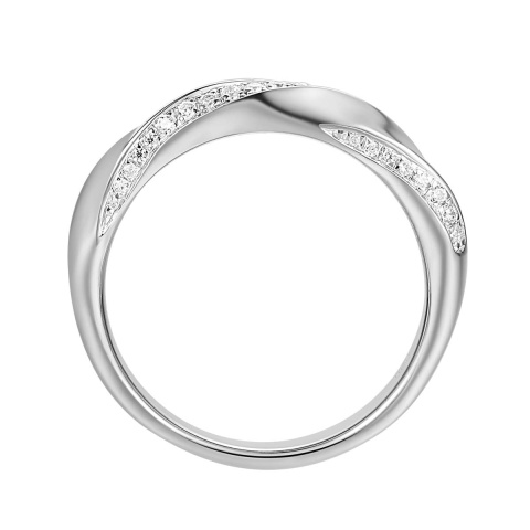 Obrączka z diamentami, 2,7 mm (O-R87767 W)