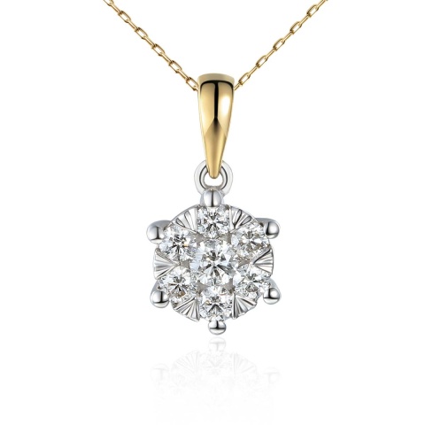 Zawieszka z diamentami (P74222 YW 0,28ct)