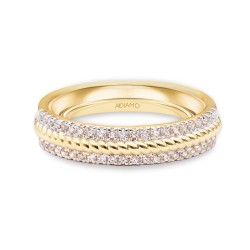 Obrączka ślubna z diamentami, 4 mm (O-R86350 Y): 7 - zdjęcie: 2