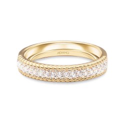 Obrączka ślubna z diamentami, 3,5 mm (O-R83210 Y): 7 - zdjęcie: 2