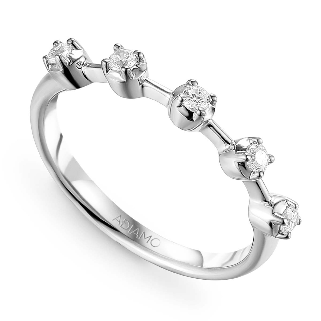 Pierścionek obrączkowy z diamentami (O-R83040 W): 7