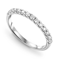 Pierścionek obrączkowy z diamentami (R82597 W)
