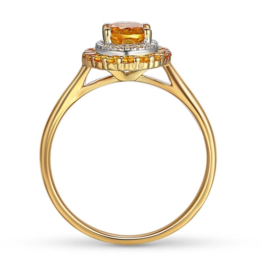 Pierścionek z cytrynami i diamentami (R71860 Y CT): 7