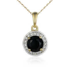 Zawieszka z czarnym agatem i diamentami (P62900 Y BAG) - zdjęcie: 2