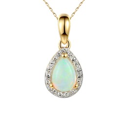 Zawieszka z opalem i diamentami (P50991 Y OP) - zdjęcie: 2