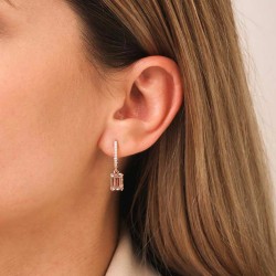 Kolczyki z morganitami i diamentami (E82483 R A MR) - zdjęcie: 3