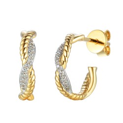 Kolczyki z diamentami (E81542 Y S) - zdjęcie: 2