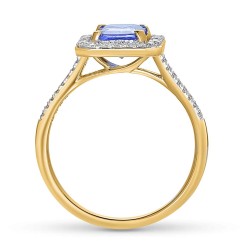 Pierścionek z tanzanitem i diamentami (R82005 Y T): 8 - zdjęcie: 5