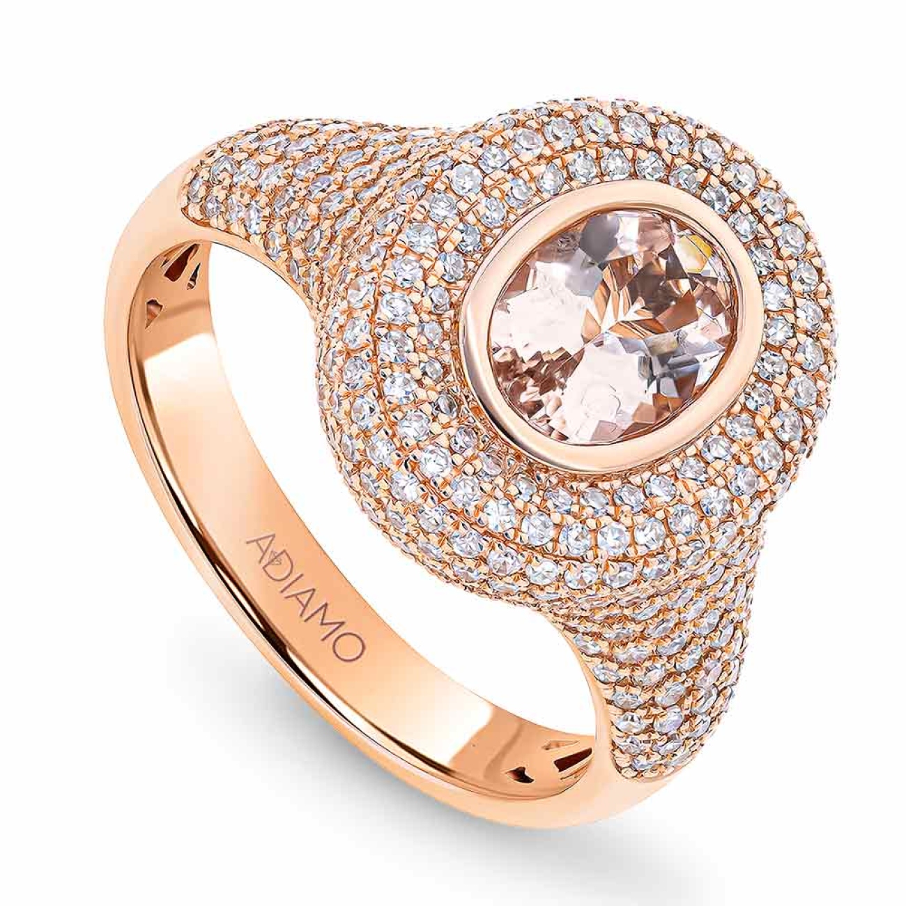 Pierścionek z morganitami i diamentami (R88484 R MR): 8