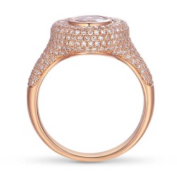 Pierścionek z morganitami i diamentami (R88484 R MR): 8 - zdjęcie: 4