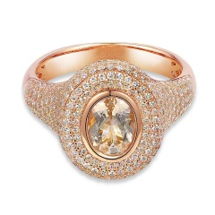 Pierścionek z morganitami i diamentami (R88484 R MR)