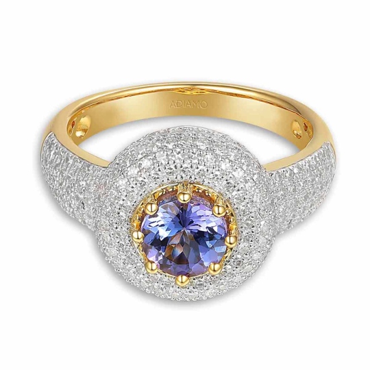 Pierścionek z tanzanitem i diamentami (R88490 Y T): 7