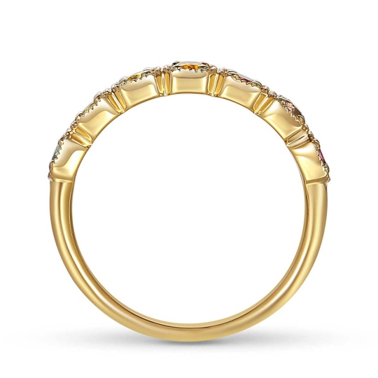 Pierścionek z kolorowymi kamieniami (R88480 Y): 12