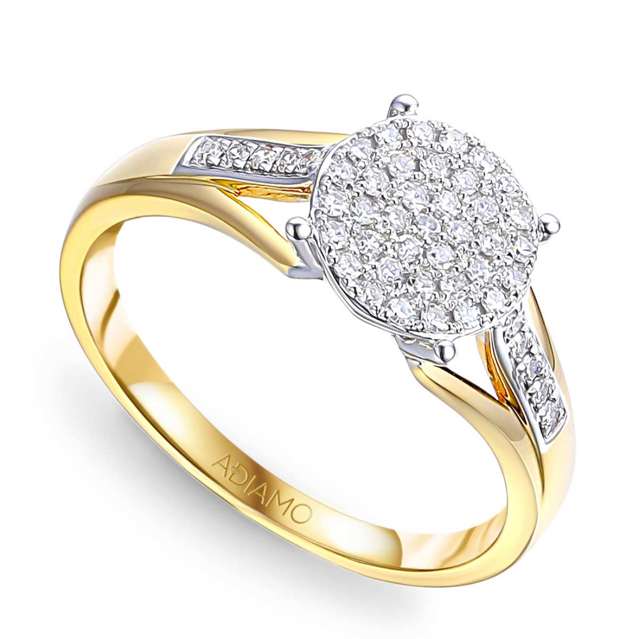 Pierścionek z diamentami (R86385 YW 0,19ct): 16