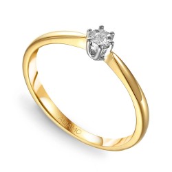 Pierścionek z diamentem (R70211 YW 0,02ct): 8 - zdjęcie: 2