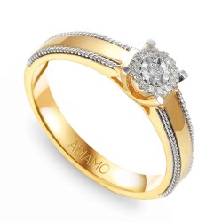 Pierścionek z diamentami (R71827 YW): 14 - zdjęcie: 2