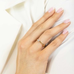 Pierścionek z diamentem (R63454 YW 0,09ct): 7 - zdjęcie: 3