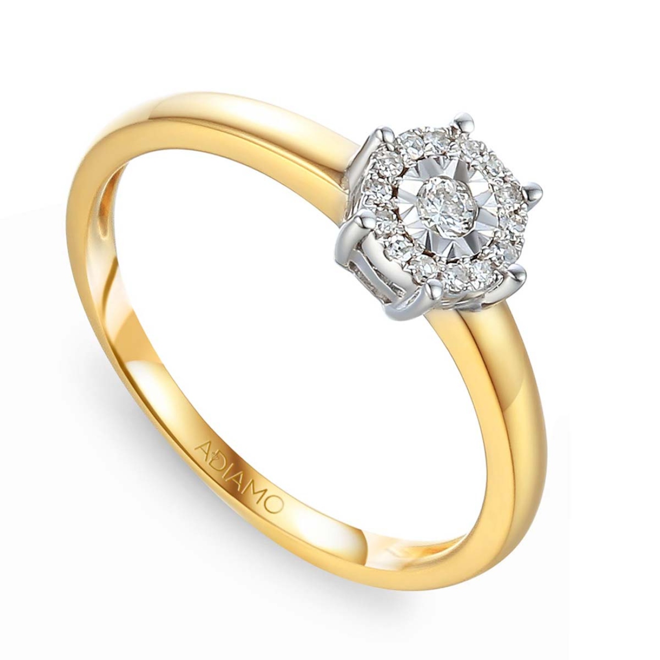 Pierścionek z diamentami (R48553 YW): 10