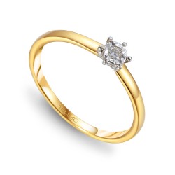 Pierścionek z diamentem (R77848 YW 0,06ct): 10 - zdjęcie: 2