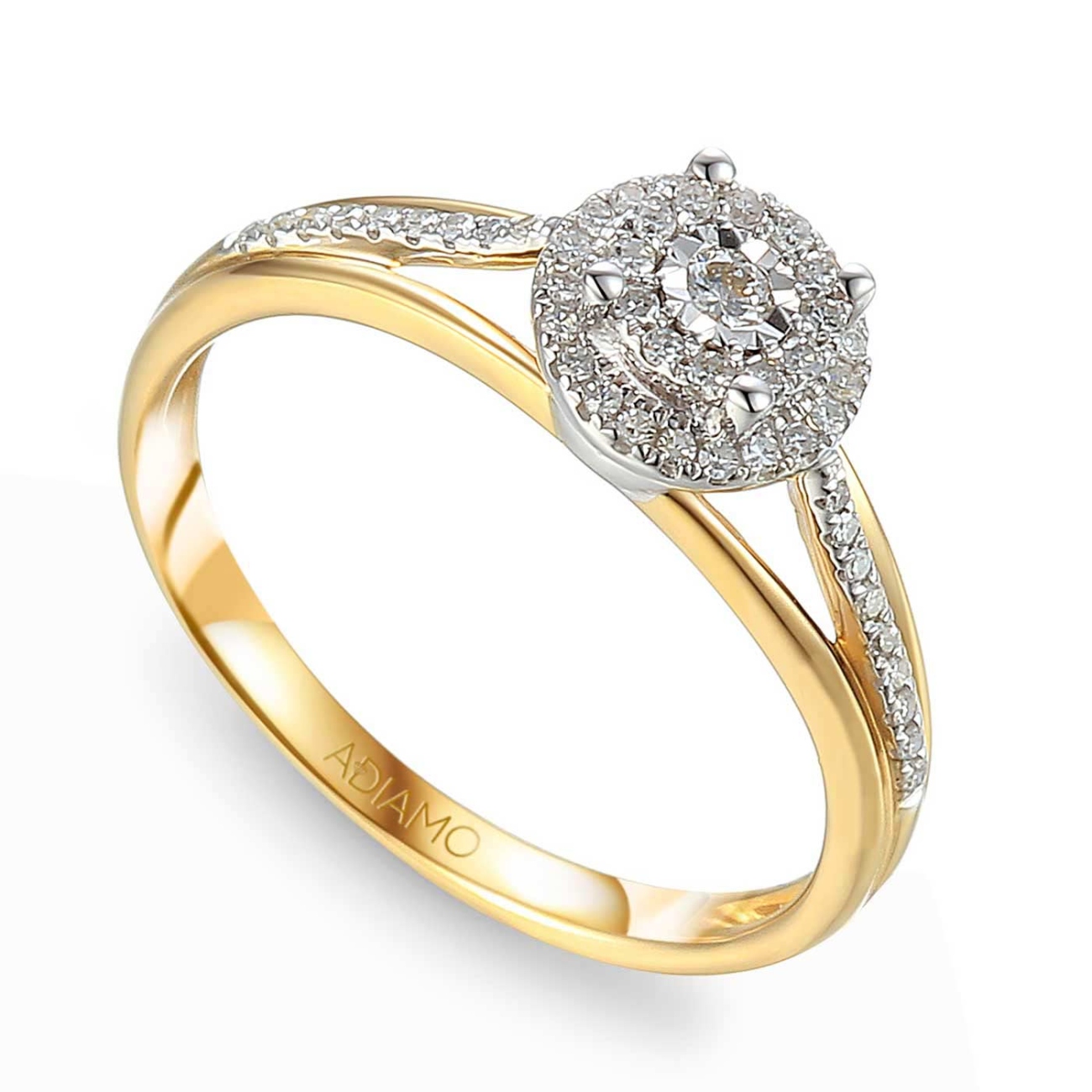 Pierścionek z diamentami (R55167 YW): 11