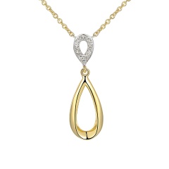 Naszyjnik z diamentami (N10089 Y G)