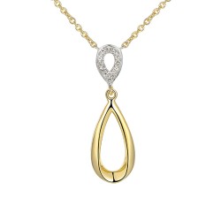 Naszyjnik z diamentami (N10089 Y G) - zdjęcie: 2