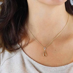 Naszyjnik z diamentami (N10089 Y G)