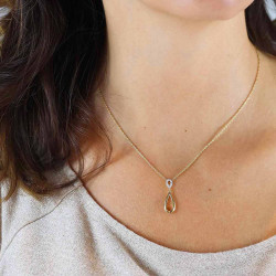 Naszyjnik z diamentami (N10089 Y G) - zdjęcie: 3