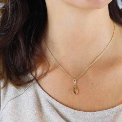 Naszyjnik z diamentami (N10089 Y G) - zdjęcie: 3