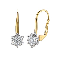 Kolczyki z diamentami (E74222 YW P 0,40ct) - zdjęcie: 2