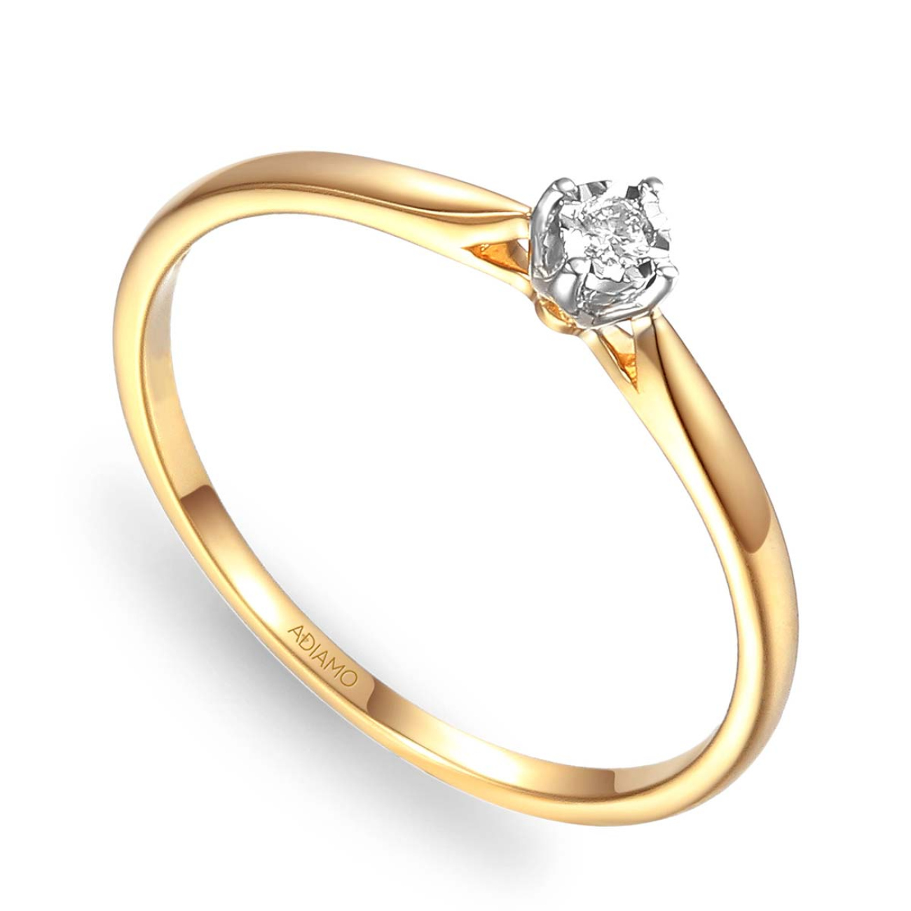 Pierścionek z diamentem (R73478 YW 0,06ct): 7