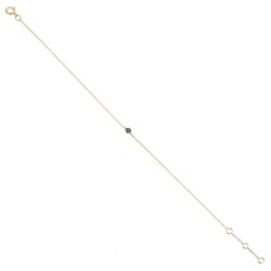 Bransoletka z czarnymi diamentami (B08344 Y C BD) - zdjęcie: 2