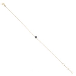 Bransoletka z czarnymi diamentami (B08343 Y C BD) - zdjęcie: 2