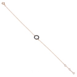 Bransoletka z czarnymi diamentami (B06099 R C BD) - zdjęcie: 2